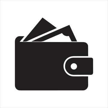 wallet card cash icon vector illustration.