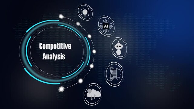 Competitive Analysis Market Intelligence Business Animation.