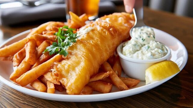 crispy fish and chips