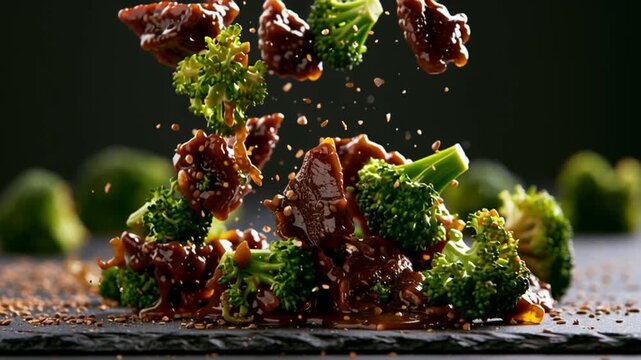stir-fried beef with broccoli