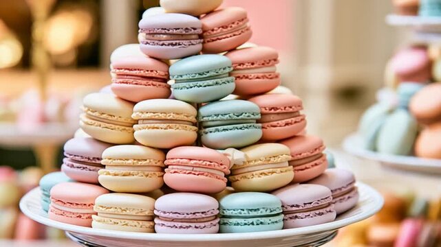 assorted french macarons