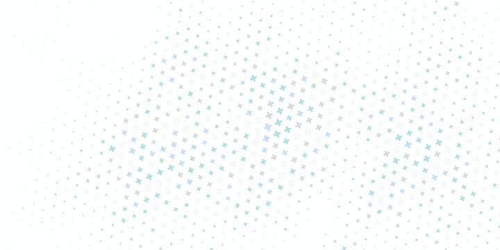 Medical healthcare seamless background. Green blue cross pattern. Repeating plus symbol wallpaper. Vector hospital pattern. Tech backdrop for presentation, banner, booklet, brochure, leaflet, poster