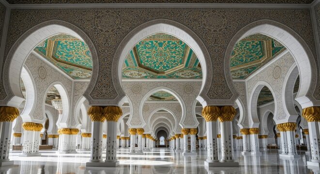 Elegant architecture with arches and columns featuring intricate details