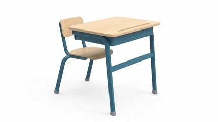 Fototapeta premium School desk and chair furniture.