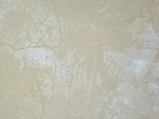 Fototapeta premium The texture of the wall is cream colored with fine cracks and mold spots due to humidity.
