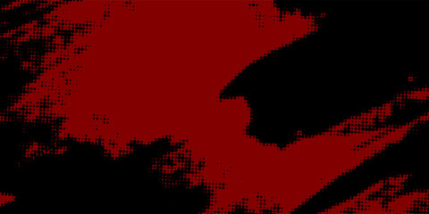 Fototapeta premium Abstract dark red and black halftone background with grunge texture, retro comic book style vector illustration
