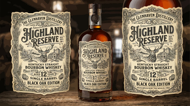 Crafted 12-Year Barrel-Aged Dark Oak Edition Spirit A Premium Reserve for Discerning Connoisseurs