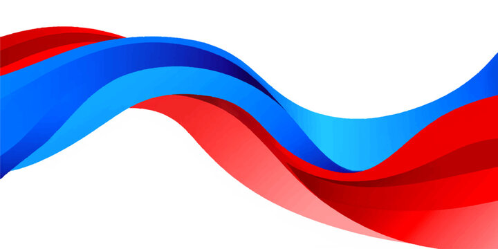 Abstract vector background featuring waving flags of Russia and the United Kingdom with rainbow flag colors in a modern decorative ribbon design template