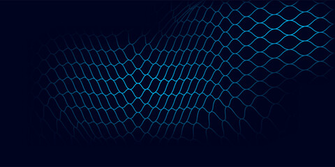 Wave of moving net on an abstract dark background. © Muhammad