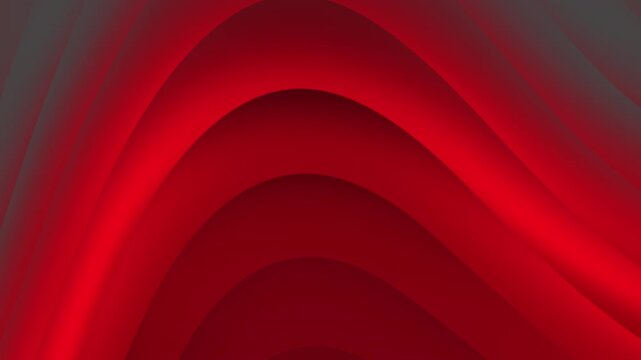 Abstract dark grey red gradient background with futuristic 3d layered arch waves seamless loop