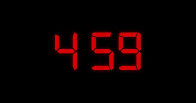 5am Alarm Red Digital Blink