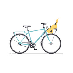 Fototapeta premium Baby Bike Seat Bicycle Transportation Vector Illustration