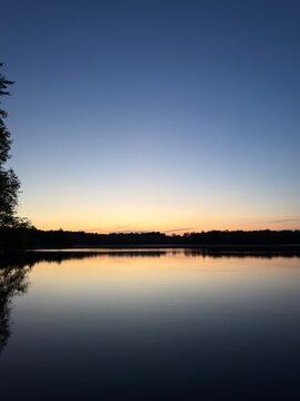 sunset over lake