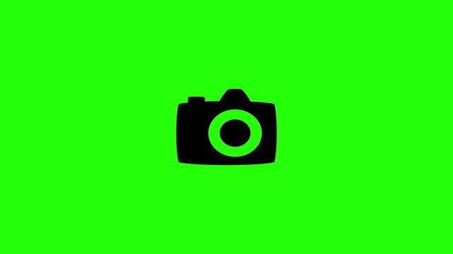 Clean 4K horizontal video showing a modern compact mirrorless camera chassis body outline bouncing fluidly. High quality popup graphic for vlogging electronic view equipment comparison menus.