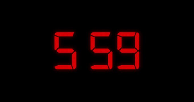 6am Alarm Red Digital Blink