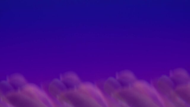 Hand exercises. Blur neon kaleidoscope. Blue violet abstract background lens flare. Color echo female fingers optical effect flex art prism.