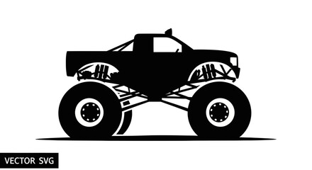 Monster truck vehicle side view. © Dudung