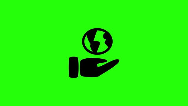 Professional 4K horizontal footage featuring a gentle human hand caring and protecting a small earth globe bouncing. Perfect popup asset displaying global conservation sustainable lifestyle planet saf