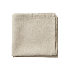 Folded Beige Linen Cotton Cloth Napkin