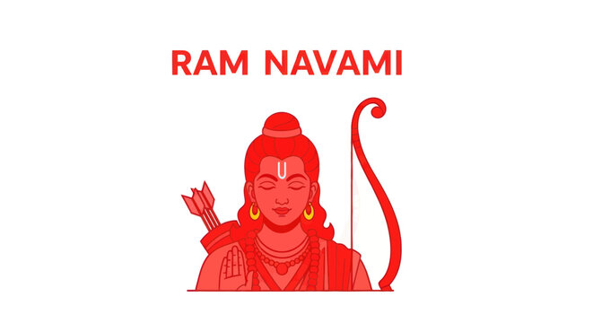 Hindu God Rama Avatar Statue Icon.
