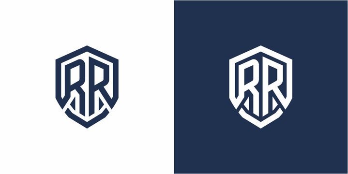 Logo design with RR monogram.