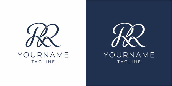 Letter RR logo design template.