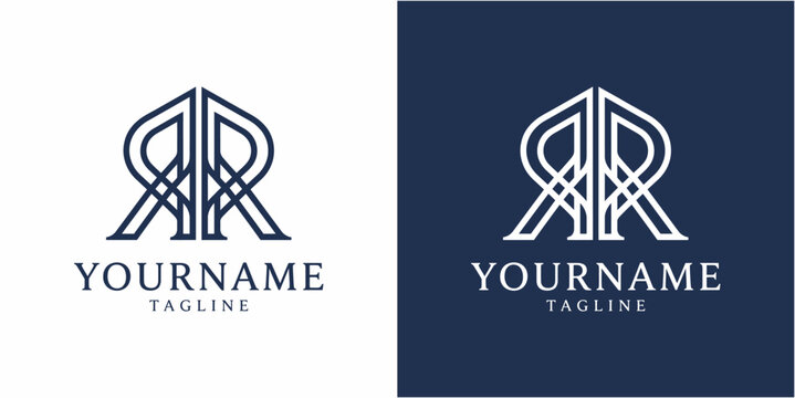 Letter AR logo design template.