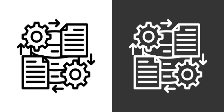 Data Wrangling Black And White Multiple Style Icon Set Collection Pack Vector Illustration 