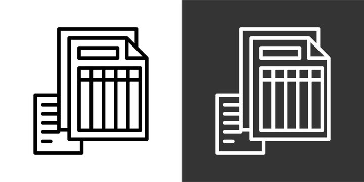 Dataframe Black And White Multiple Style Icon Set Collection Pack Vector Illustration 