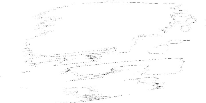 Glitchy digital distortion effect vector grunge illustration with scattered pixels and data loss