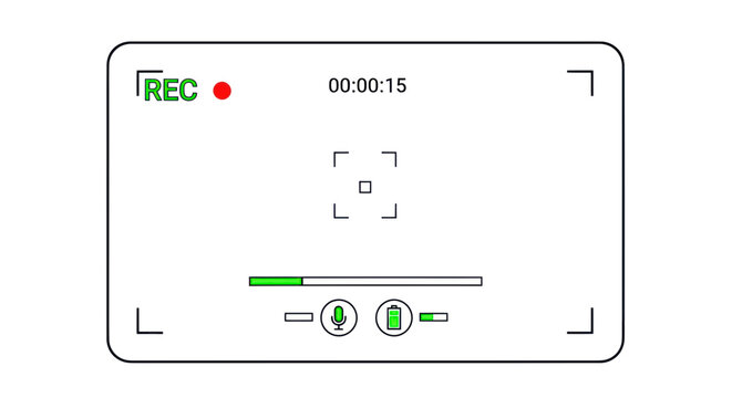 Digital video recorder interface screen display.