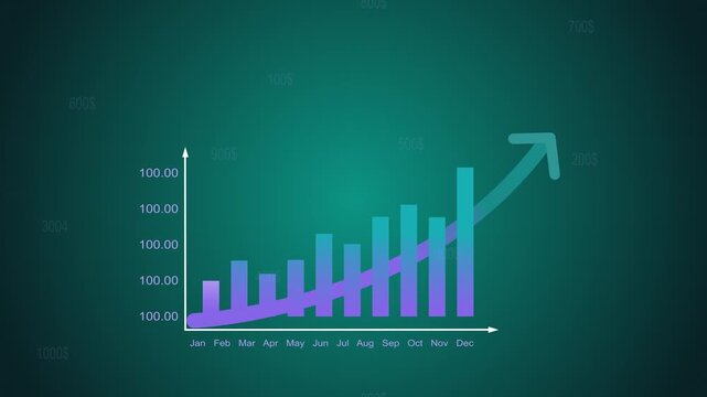 Investing for financial growth concept. Rising income and wages, economic progress, profitable investment portfolio with business revenue growth