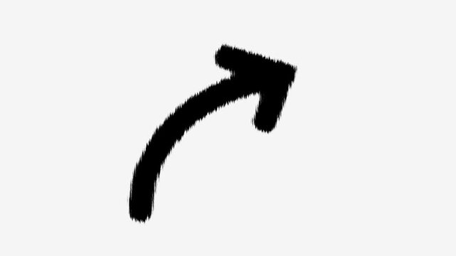 Red arrow up line hand drawn. Hand-drawn rising arrow symbol for growth, business progress and upward trend motion graphic animation