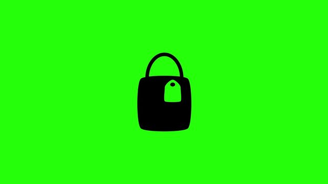 Beautiful 4K horizontal motion clip of a luxury retail consumer shopping handbag container equipped with an hanging price ticket bouncing. Lively popup asset ideal for department mall boutique promoti