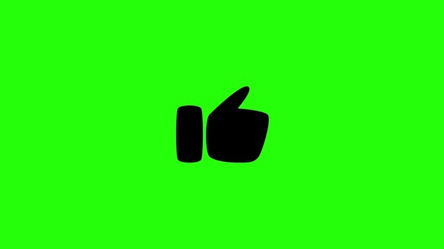 Clean 4K horizontal video showing a strong human customer hand wrist gesture creating a positive thumbs up approval seal bouncing fluidly. High quality popup graphic for feedback survey rating recomme