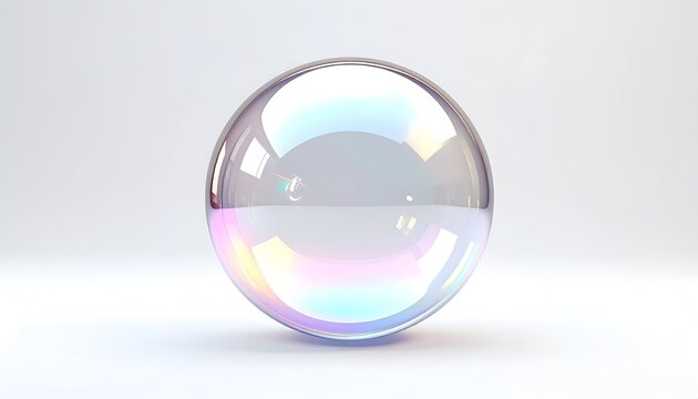 Captivating iridescent sphere with mesmerizing reflections and ethereal beauty.