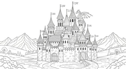 Large Castle with Many Towers. © Alif