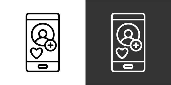 Follower Black And White Multiple Style Icon Set Collection Pack Vector Illustration 