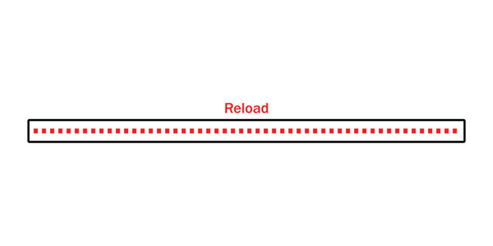 Red Reload Progress Line Icon for Modern Loading Interface Design.