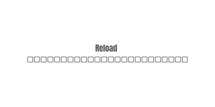 Minimal Reload Loading Bar Outline Icon Vector.