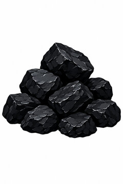 Vector illustration of pile of bituminous coal