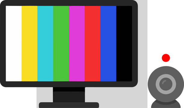 Television Test Pattern Screen Display.