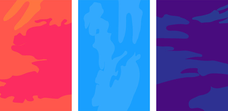Abstract art with red, blue, and purple color blocks Vector