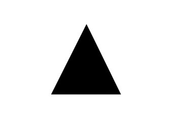 Fototapeta premium Minimalist thin white triangle outline on a dark background, geometric shape for modern abstract and architectural structural concepts isolated on a transparent background