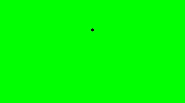 Upload completed animation with a black check mark icon on a green screen background