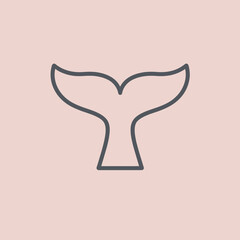 A simple illustration of a tail fin on a soft, pastel-colored background © Sneha