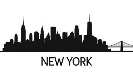 Obraz premium New York City Skyline Silhouette