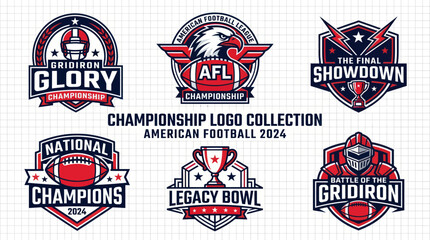 American Football Championship Logo Collection - Gridiron Glory, AFL Championship, Showdown © Fiji