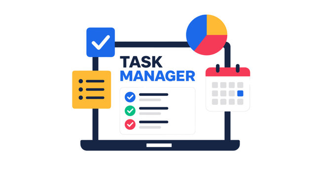 Task Manager Application Interface with Planning Tools.