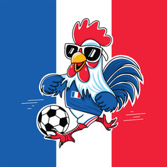 French Rooster Vector For France Football Mascot © RMNKO